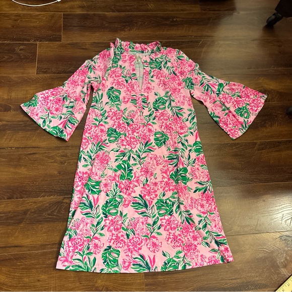 Lilly Pulitzer Dresses & Skirts - Lilly Pulitzer Pink and Green Floral Dress